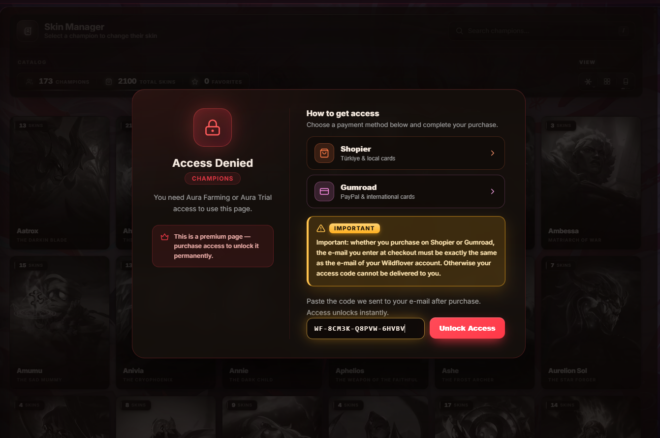 Enter Code & Unlock Access